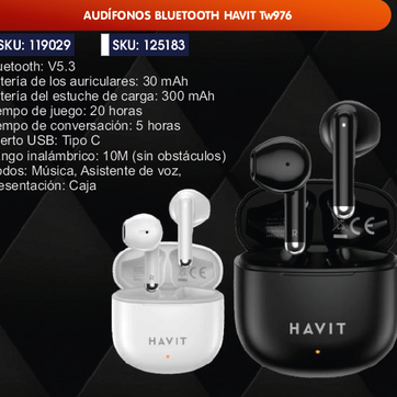 Imagen del producto AUDÍFONOS BLUETOOTH HAVIT Tw976