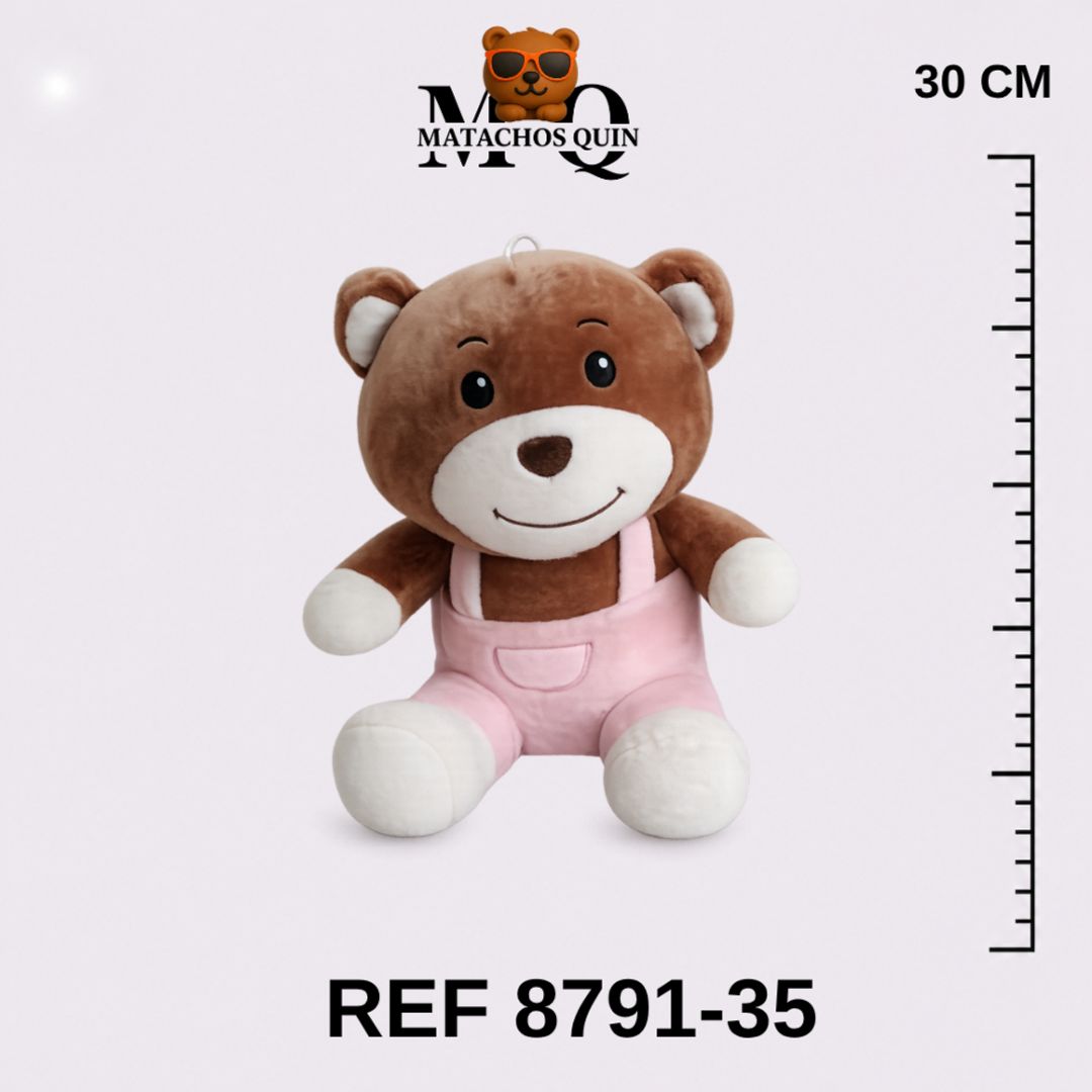 OSO CAFÉ CON OVEROL ROSA