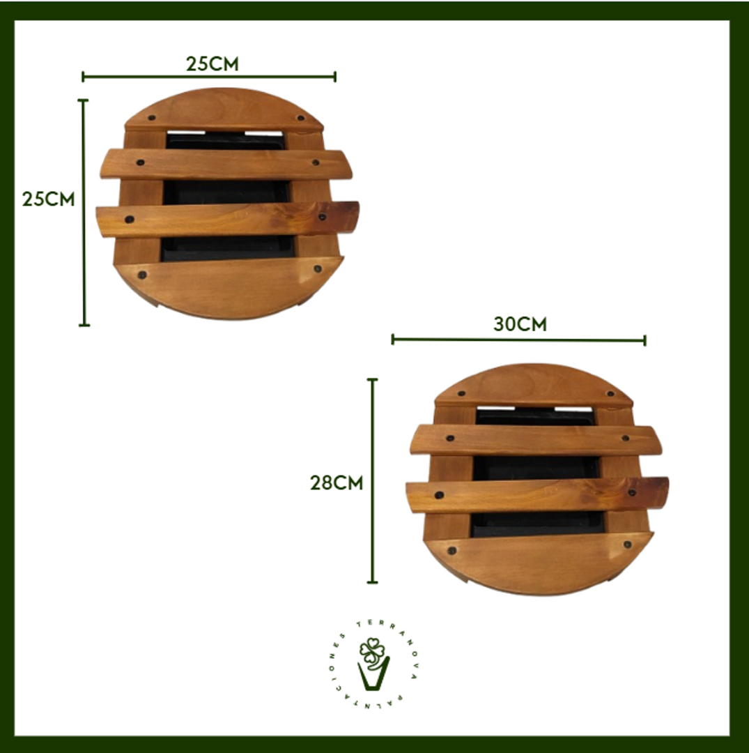 SOPORTE DE MADERA REDONDO