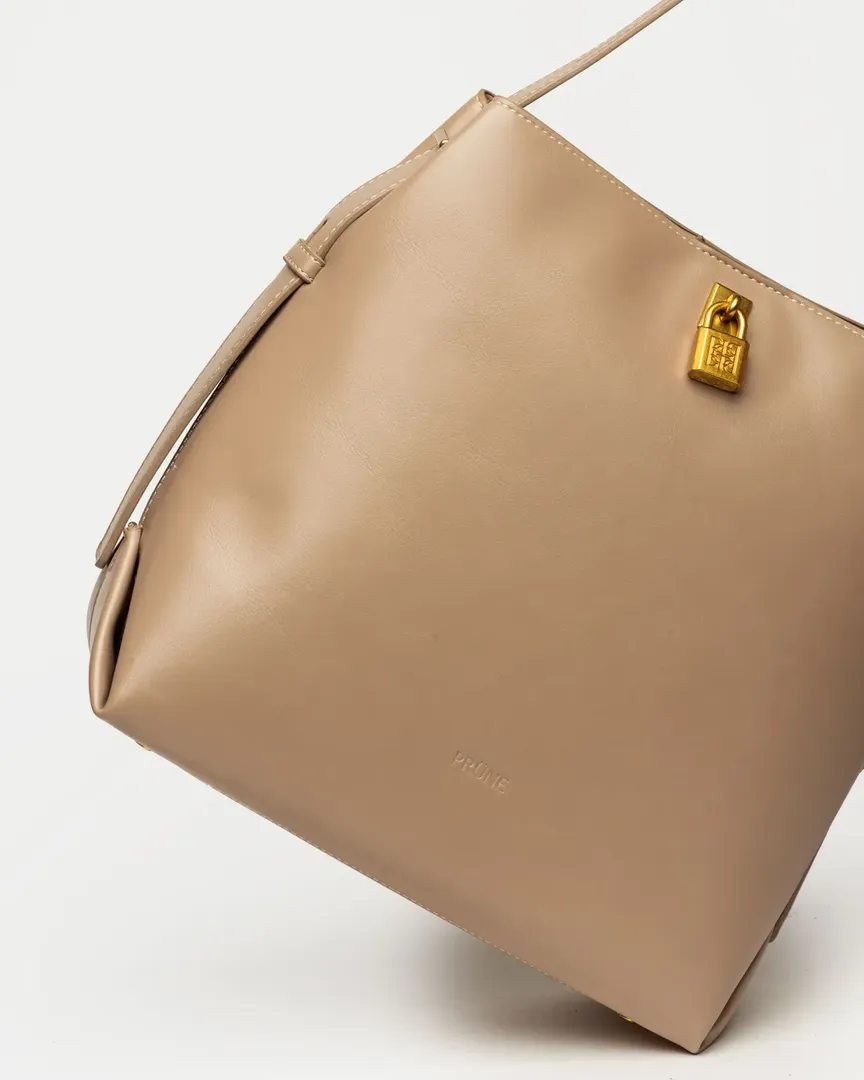 BOLSO THE LOCK TAUPE 