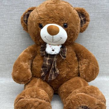 Imagen del producto OSO PATAS LARGAS MOÑO CUADROS 75 CM