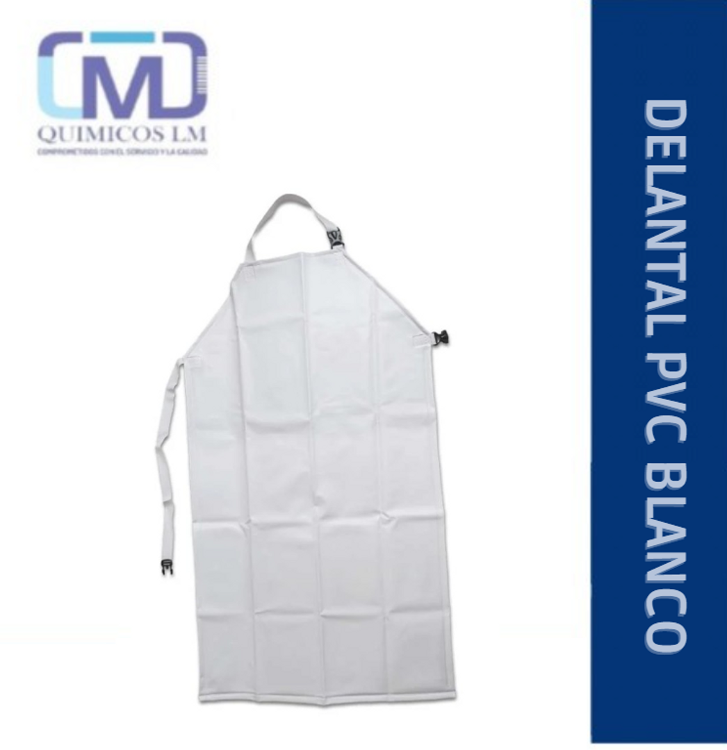 DELANTAL EN PVC - BLANCO 70X115CM