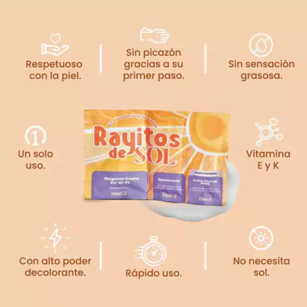 DECOLORANTE DE VELLOS RAYITOS DE SOL