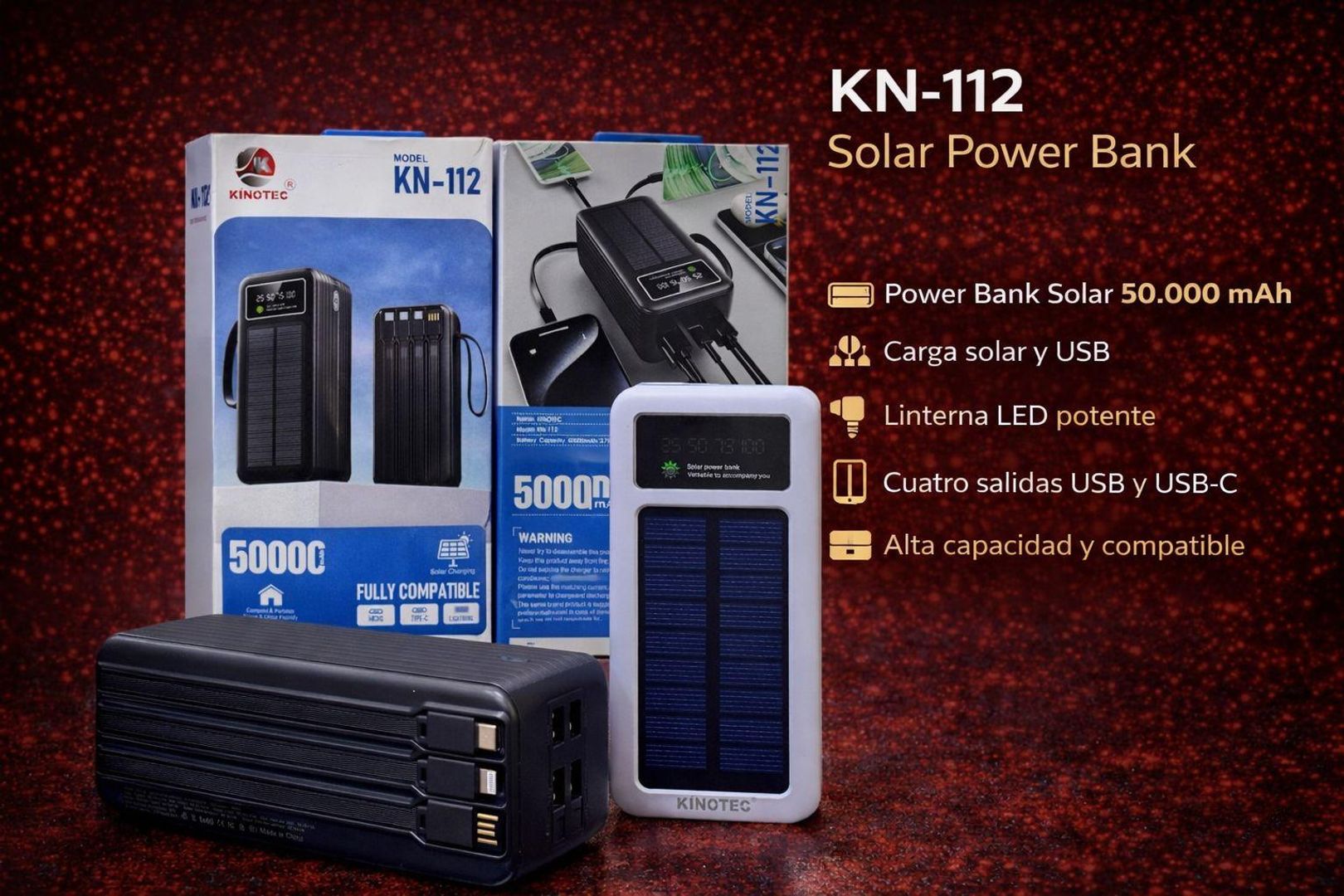 POWER BANK SOLAR 50.000 MA