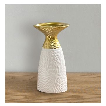 Imagen del producto Jarron Blanco y Dorado