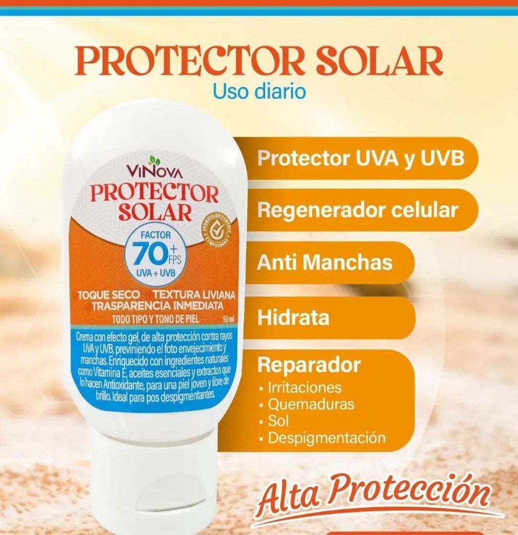 PROTECTOR SOLAR VINOVA 70FPS