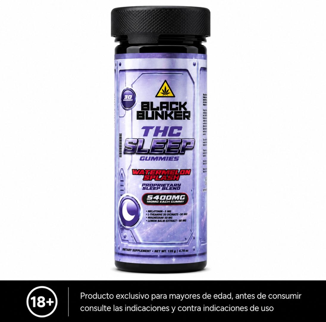 Gomitas Para Dormir Watermelon Splash Black Bunker