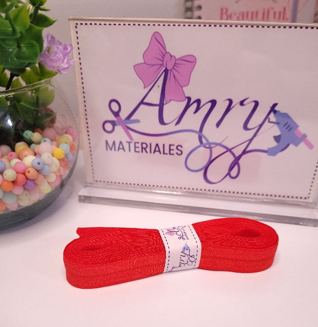 Sesgo Satinado Rojo 1.5cm 