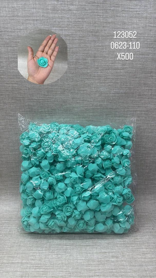 ROSA MINI DECORATIVAS (VERDE) X 500
