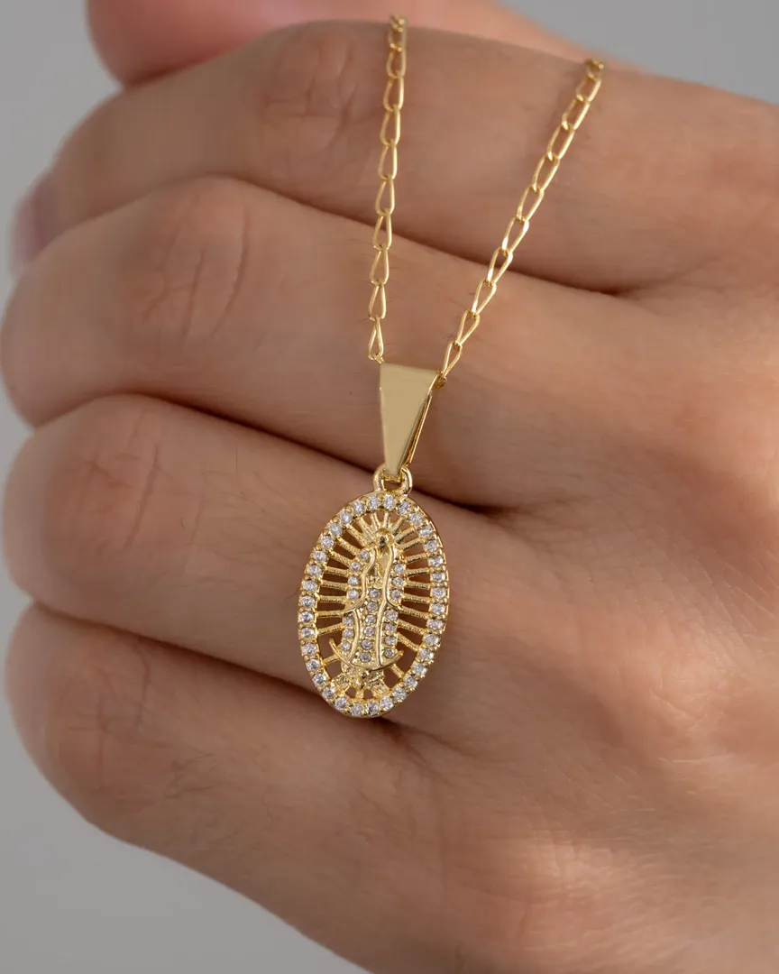 D Virgen Guadalupe Swarovski Med