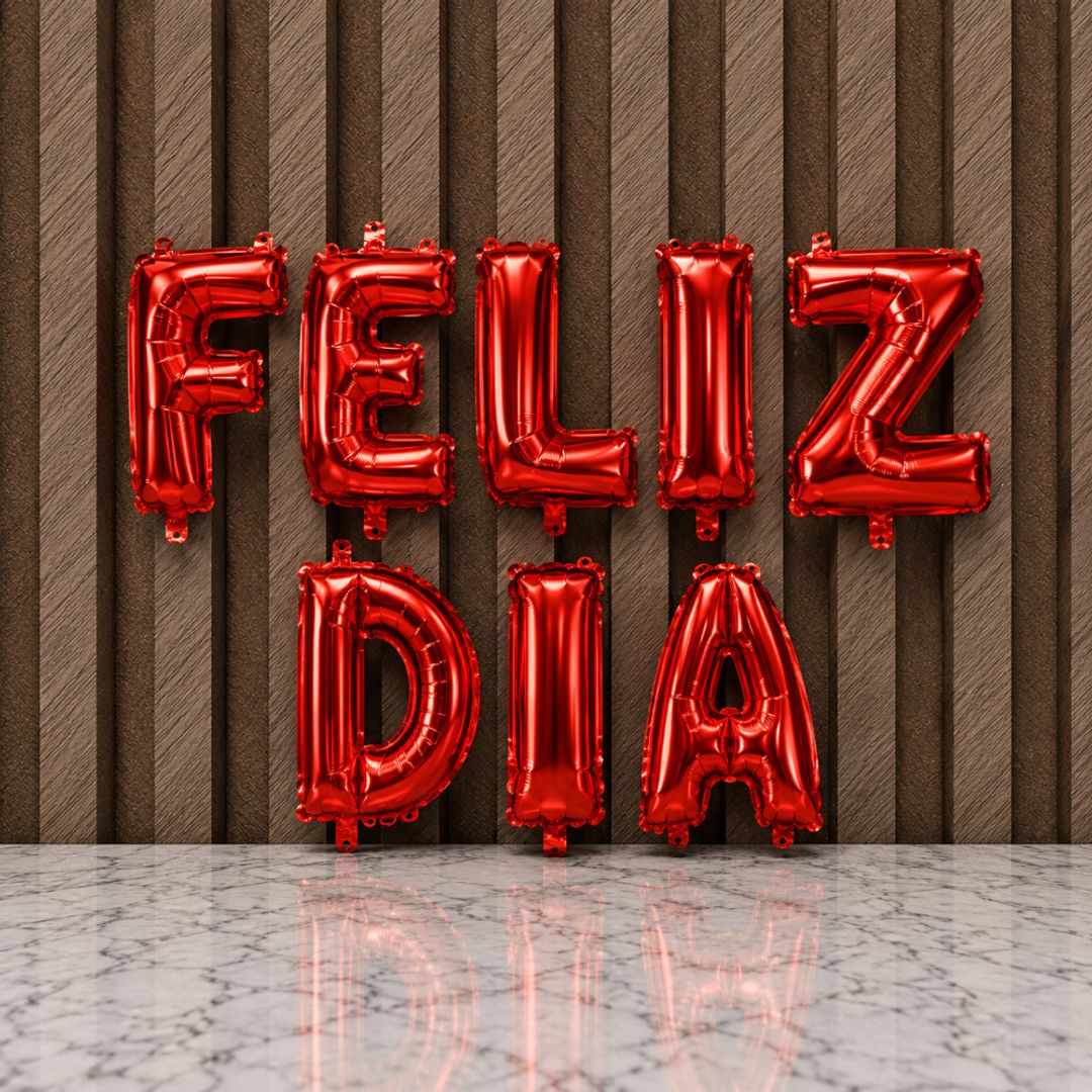 LETRERO METALIZADO  16' LETRA A LETRA FELIZ DIA SURTIDO