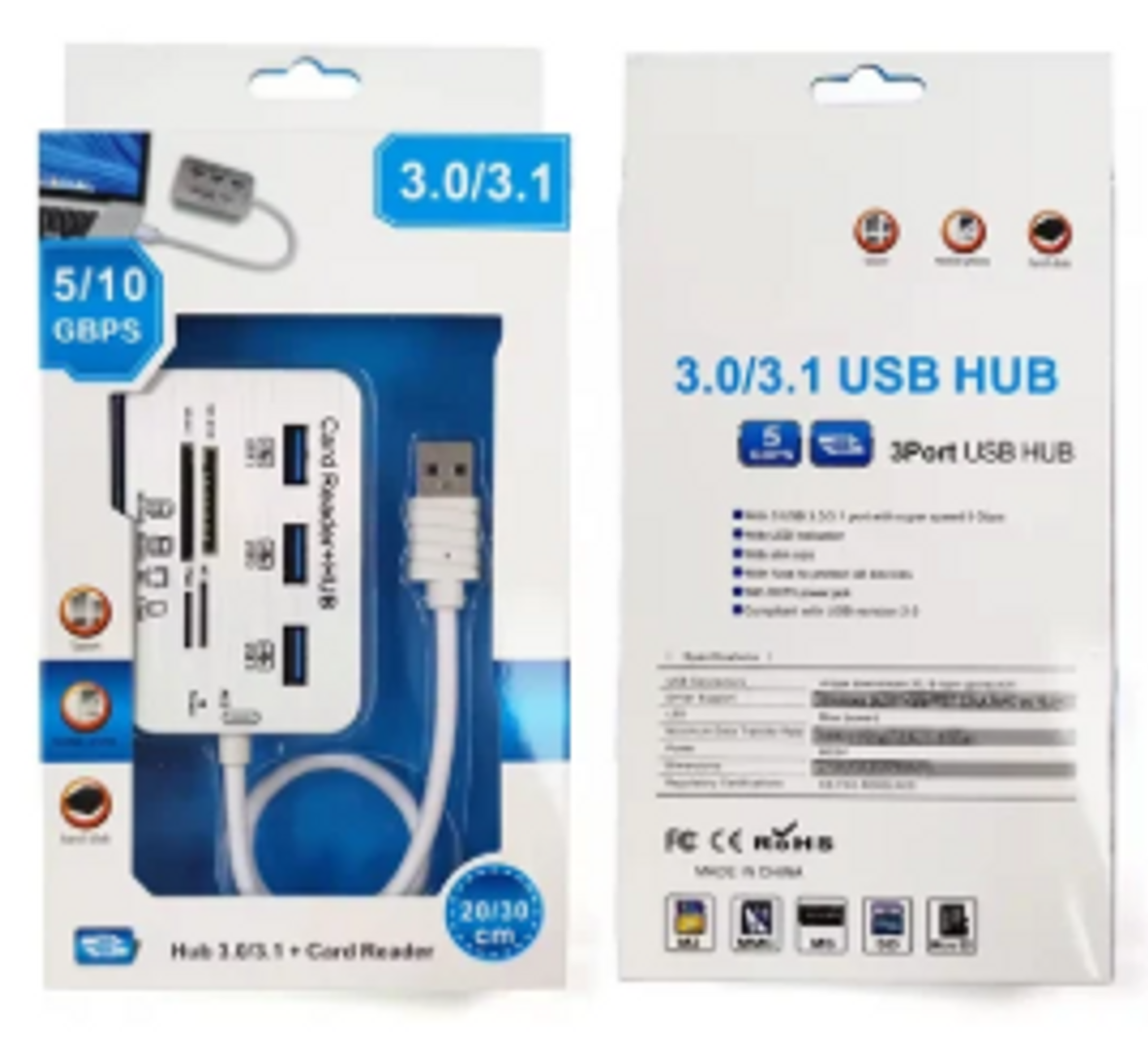 HUB COMBO TIPO C + LECTOR DE MEMORIAS