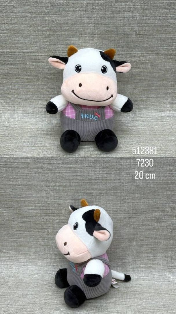 VACA CON BRAGA GRIS 20 CM