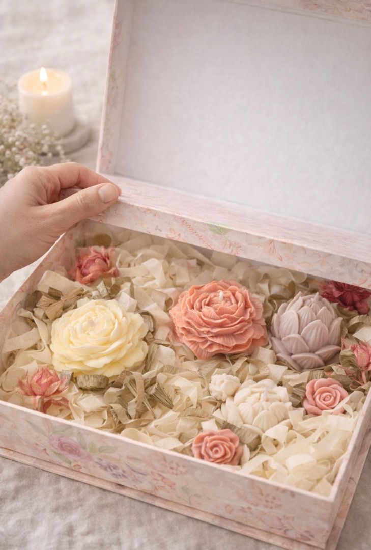 Set Obsequio Caja con Velas 