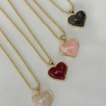 Imagen del producto Cadena corazón acrílico 
