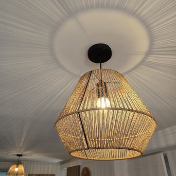 LÁMPARA EN TEJIDO NATURAL - imagen 1