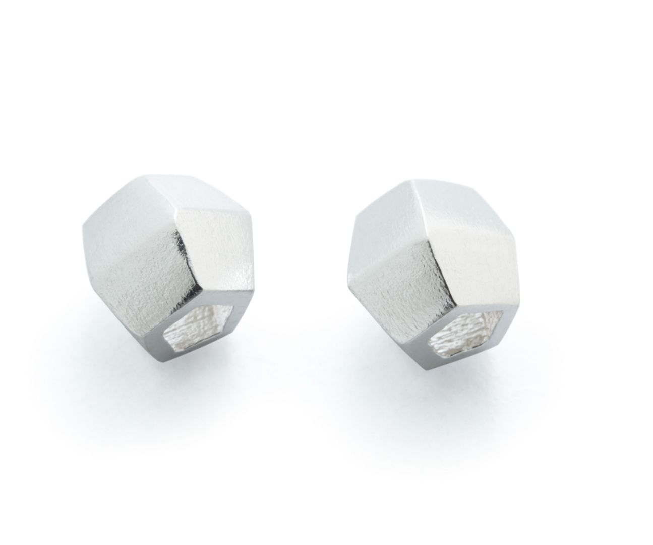 SILVER DOUBLE CONE STUDS