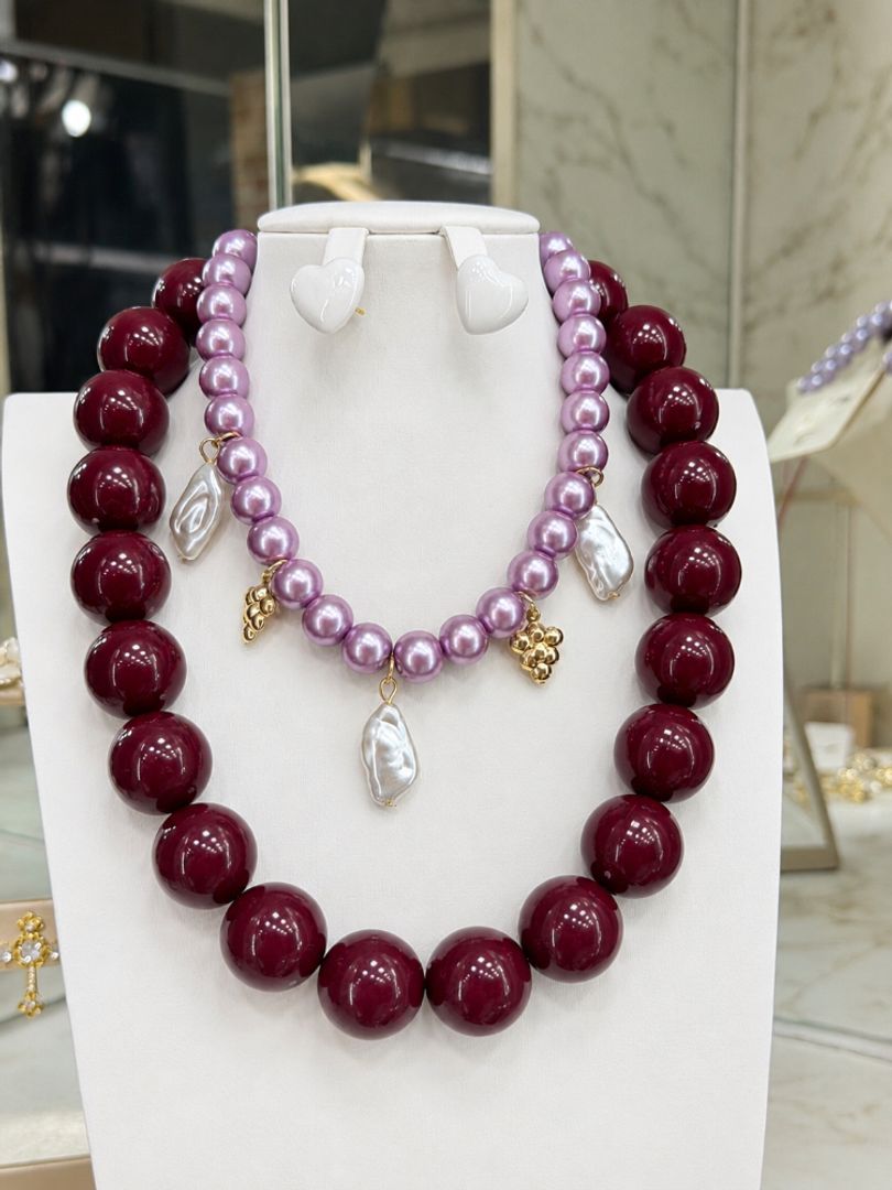 Collar Dúo Uva Perla