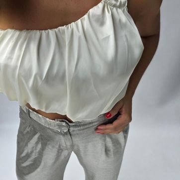 BLUSA GLOBO SEDA - imagen 1