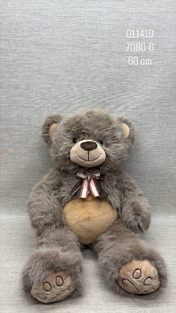 OSO PELUDITO CON MOÑO 60 CM