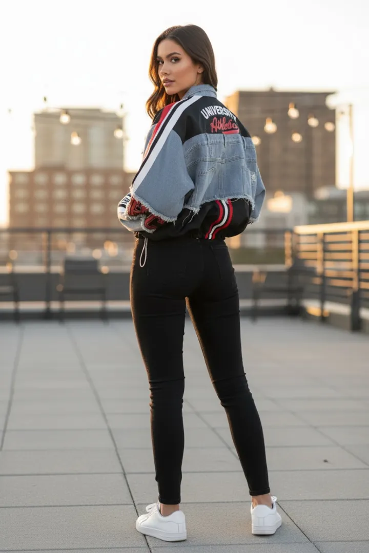 CHAQUETA UNIVERSALITY DENIM NEGRA 