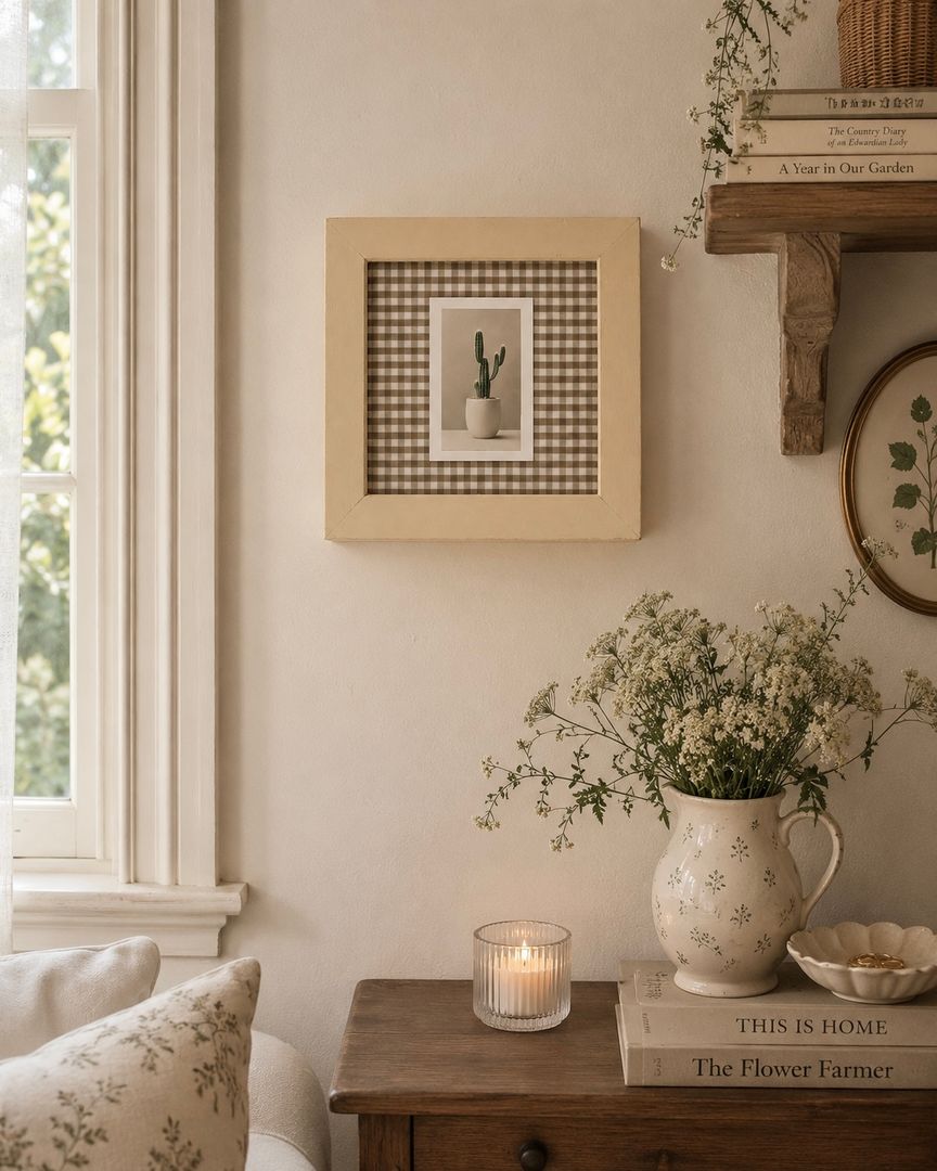 Cuadro Vichy Cactus 
