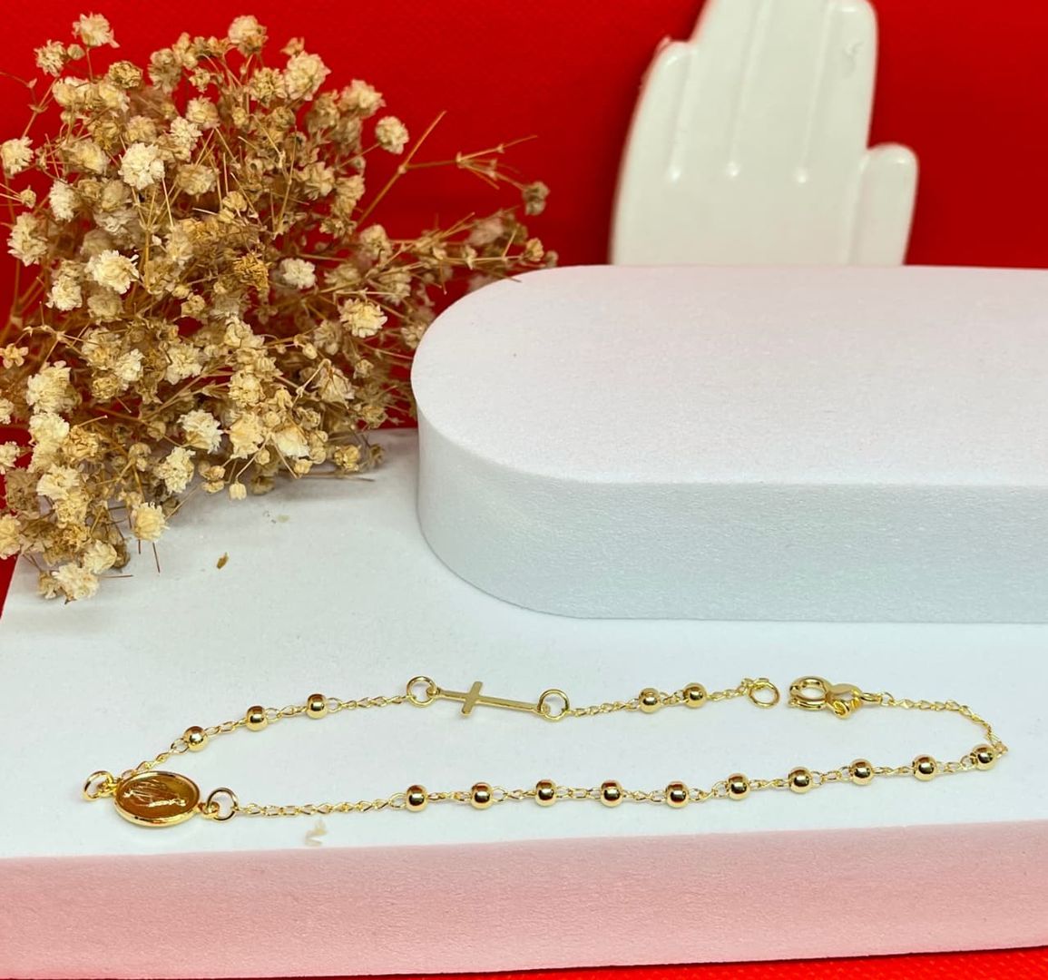 Tobillera denario virgen milagrosa de 25cm