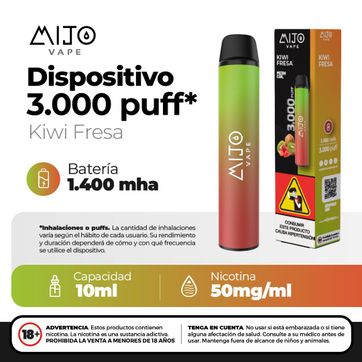Imagen del producto Mijo Kiwi Fresa 3.000 Puffs