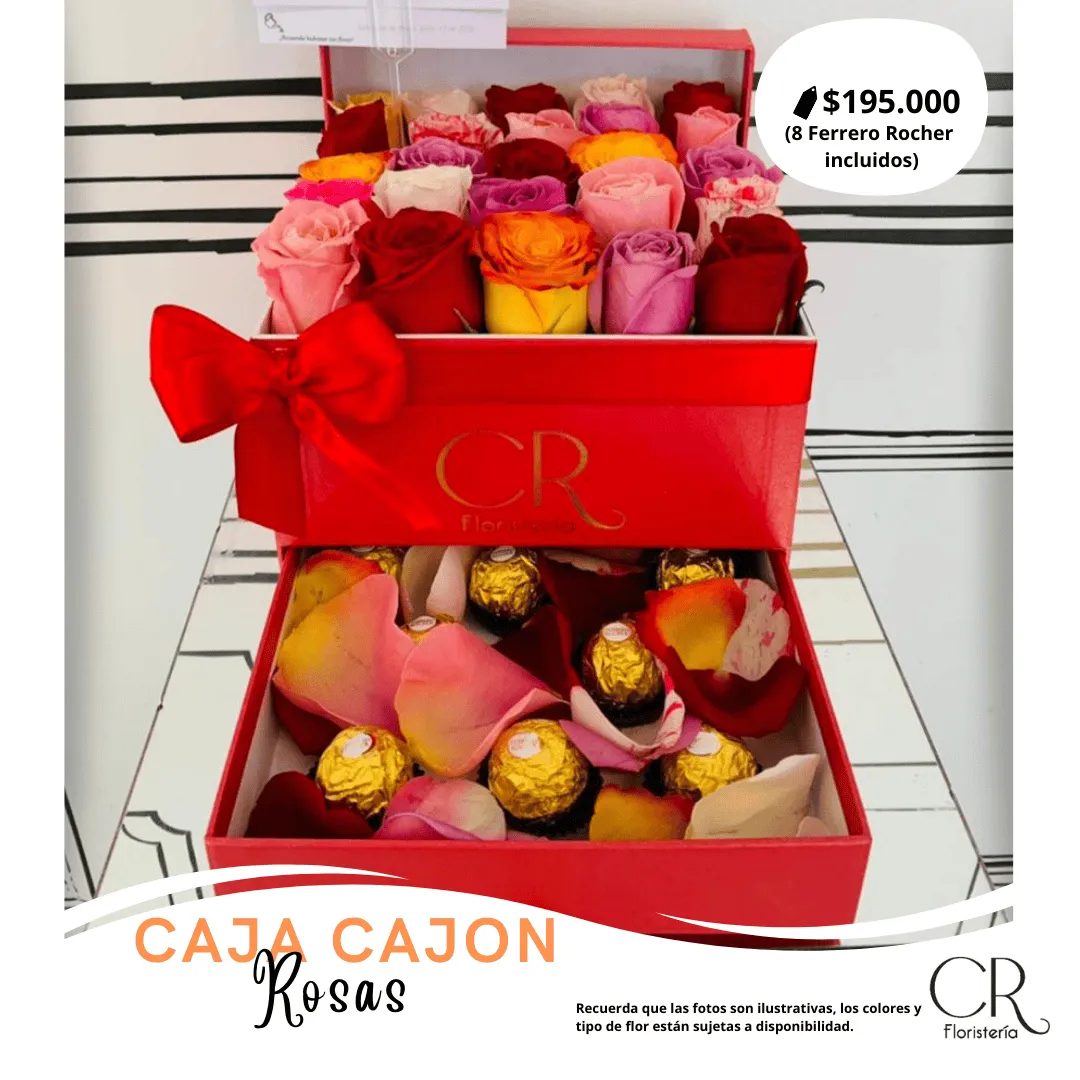 Caja Cajón Deluxe de Rosas