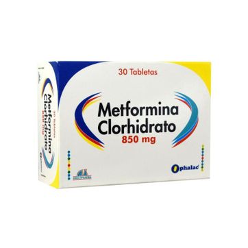 Imagen del producto METFORMINA 850MG ANGLOPHARMA DIS X 30 TAB