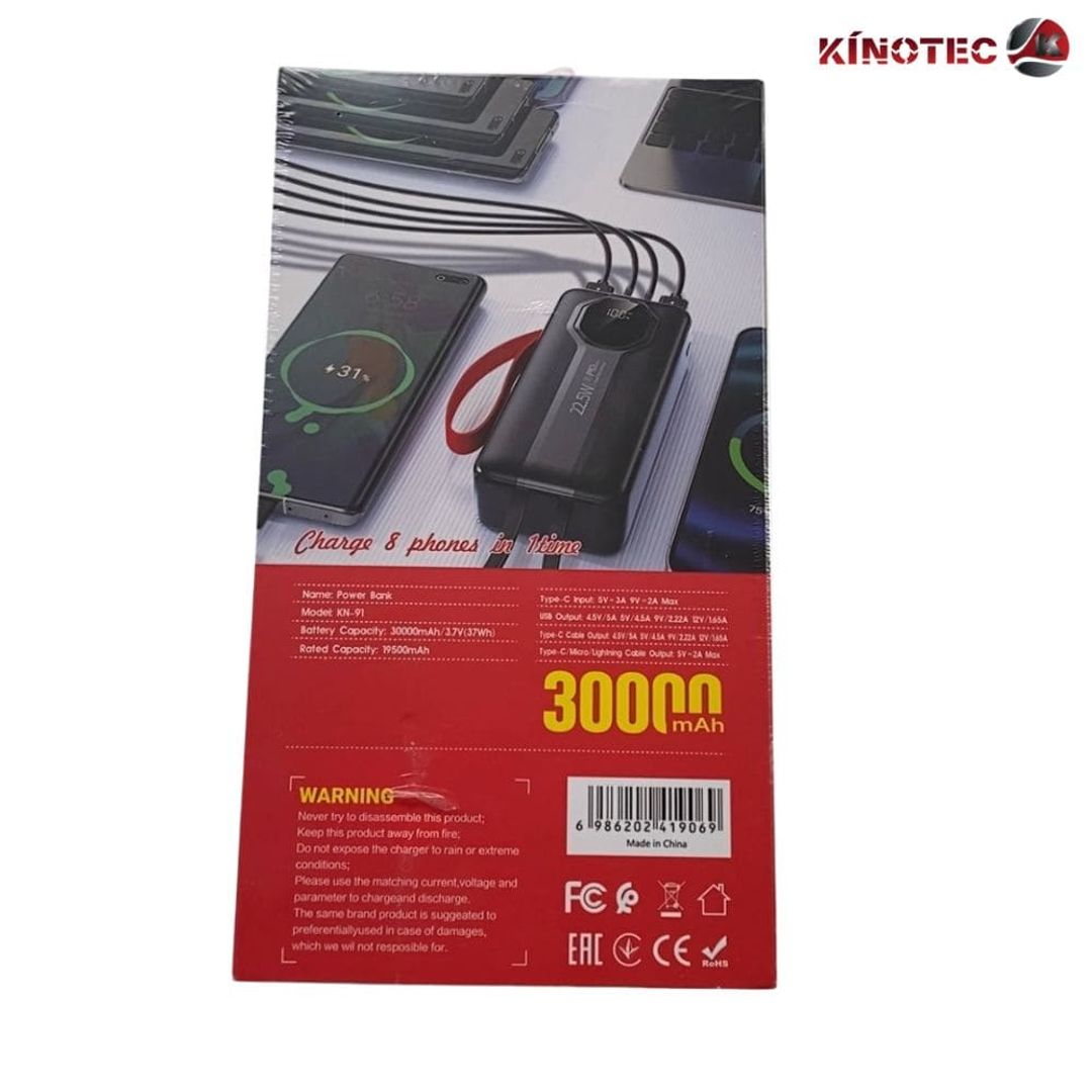 Power Bank Kinotec KN-91 – 30.000 mAh