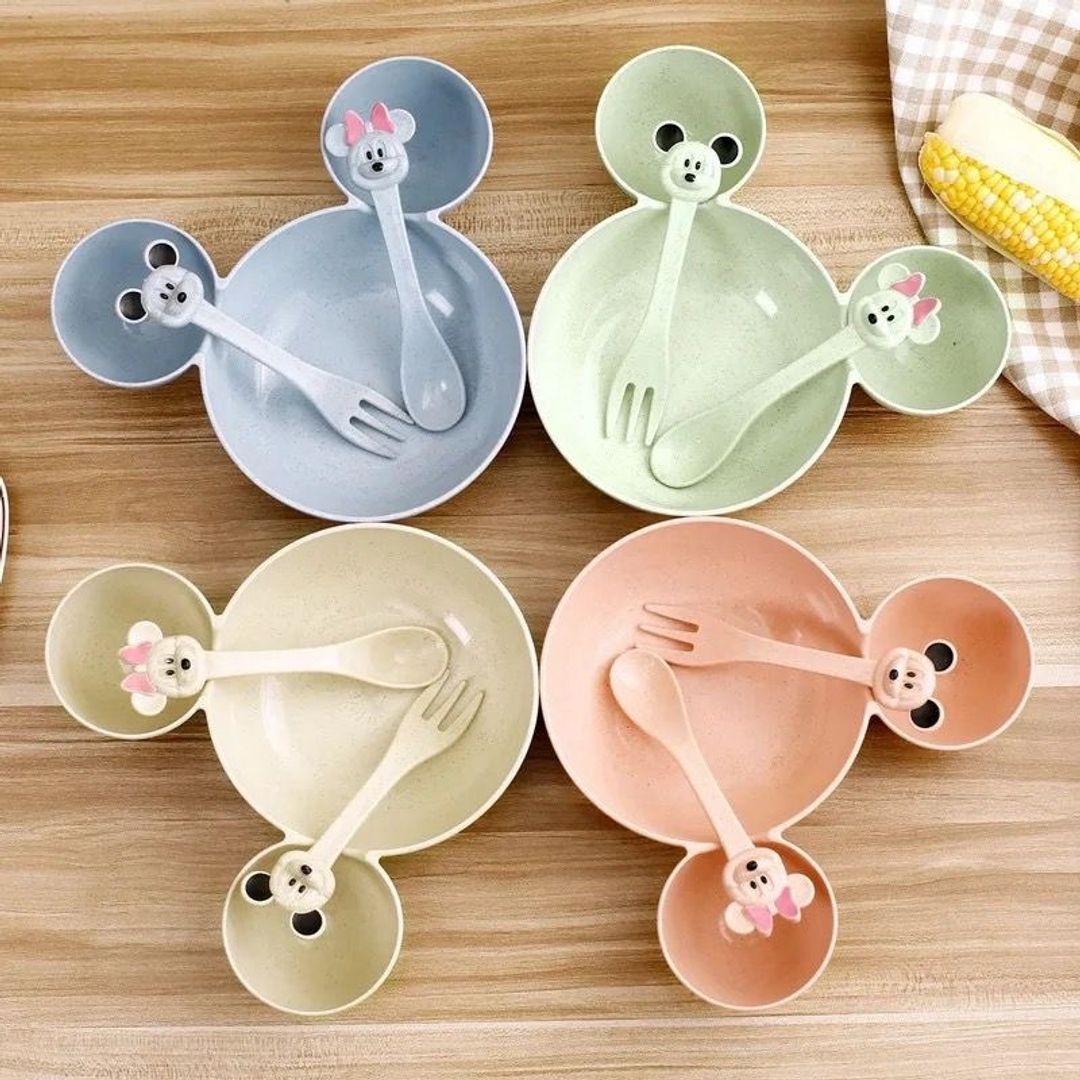 Set plato y cubiertos Mickey 