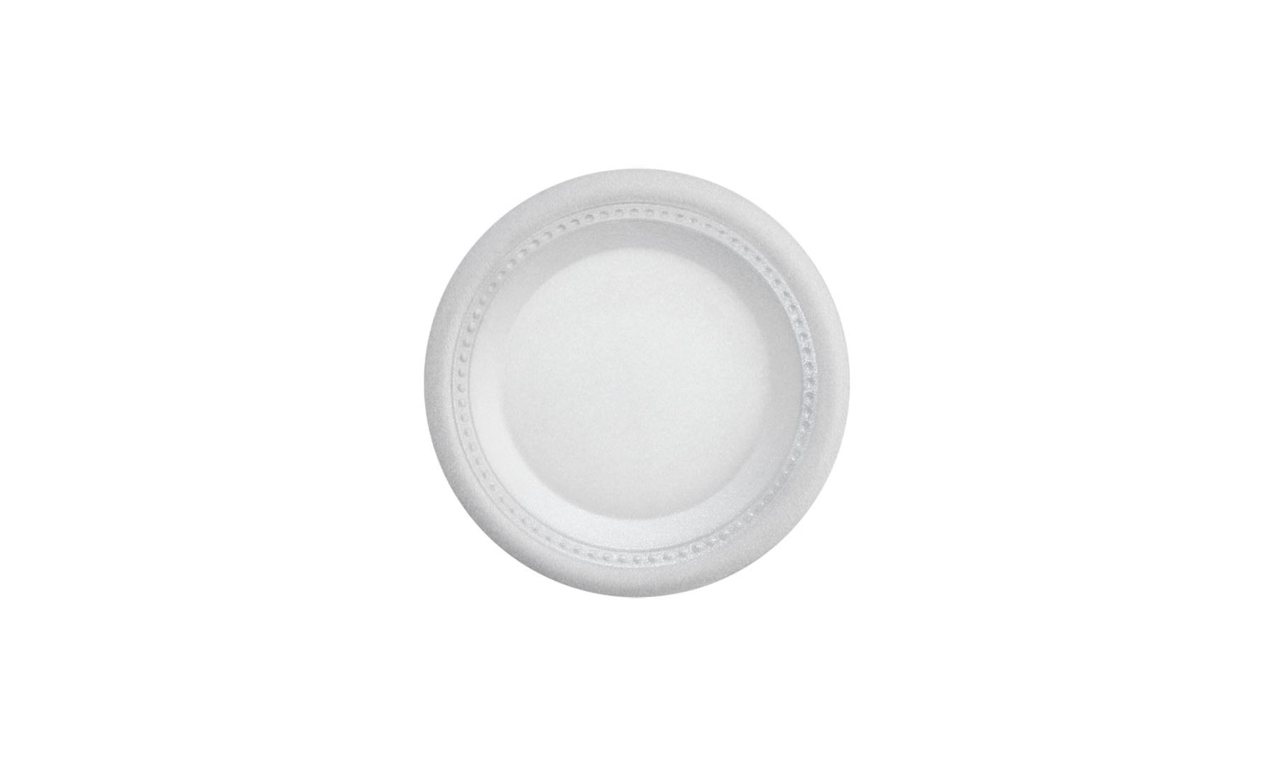   U. PLATO PANDO ESPUMADO 18 CM BLANCO - PQ X 20 UND 