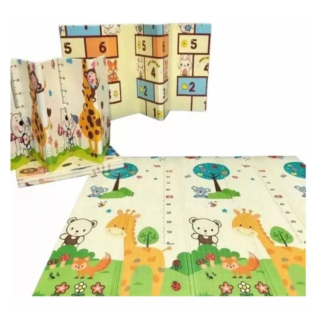 TAPETE PLEGABLE PARA GATEO INFANTIL DOBLE CARA