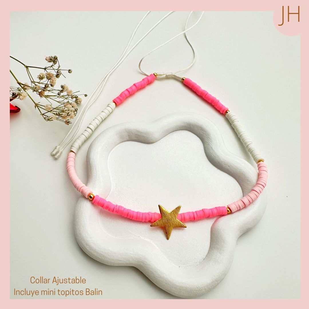 Collar Choker Fimo e Hilo 