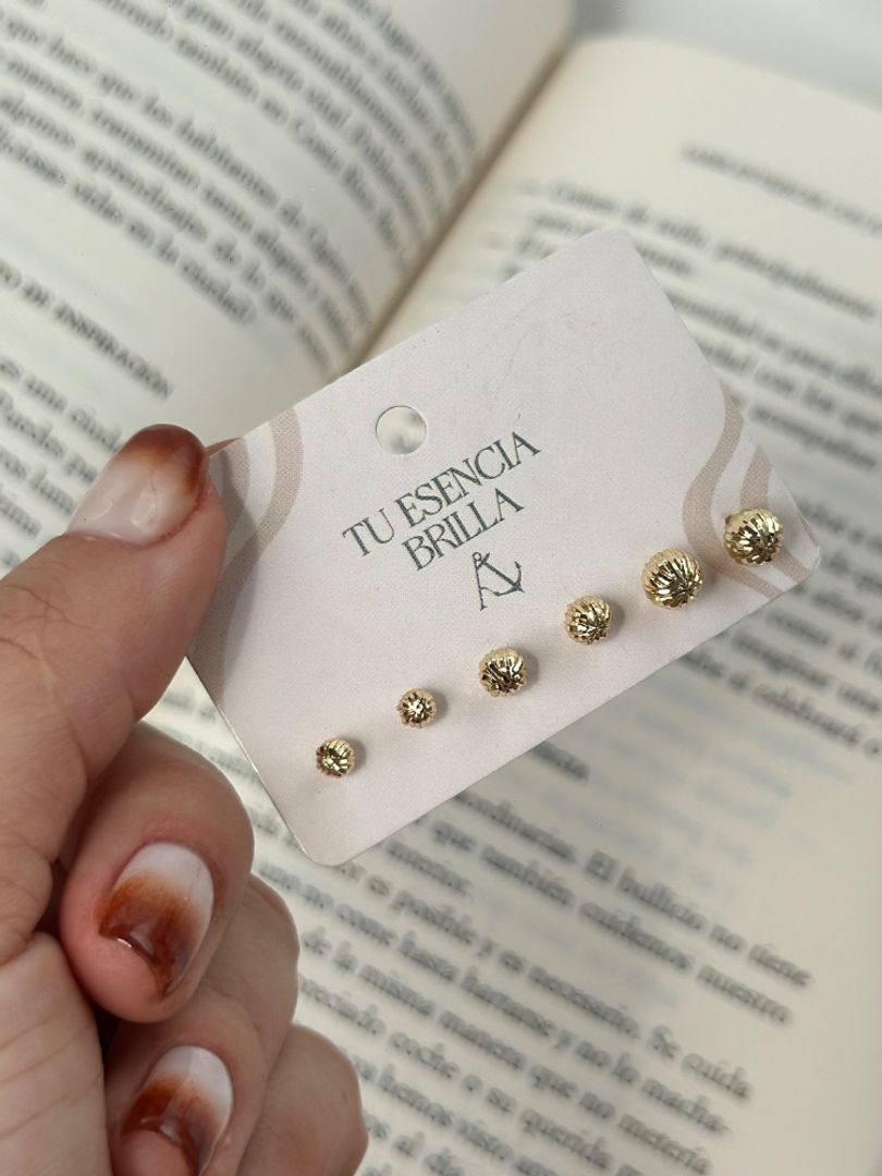 Set x 3 topo balín diamantado 