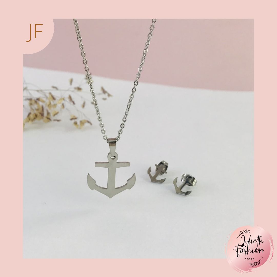 CONJUNTO COLLAR DIJE ARETES 