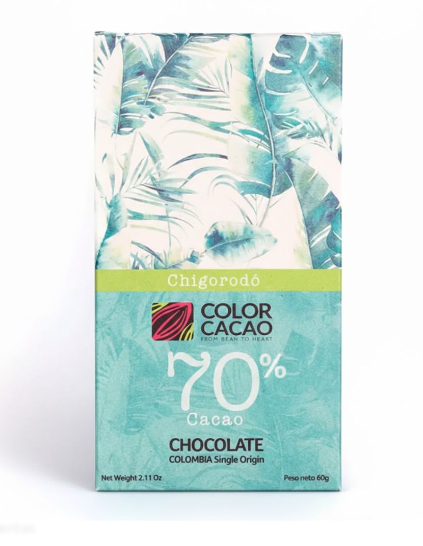 COLOR CACAO 70% X 60 GR CHIGORODO