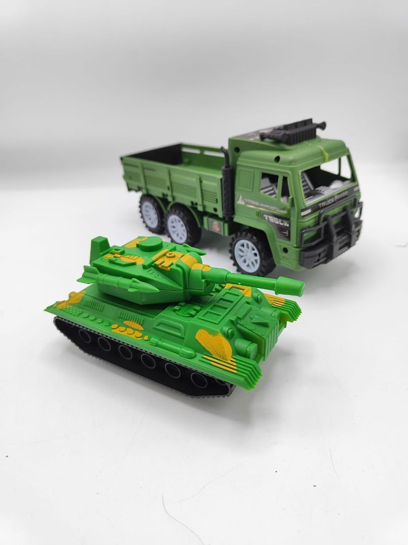 camión con carro tanque 