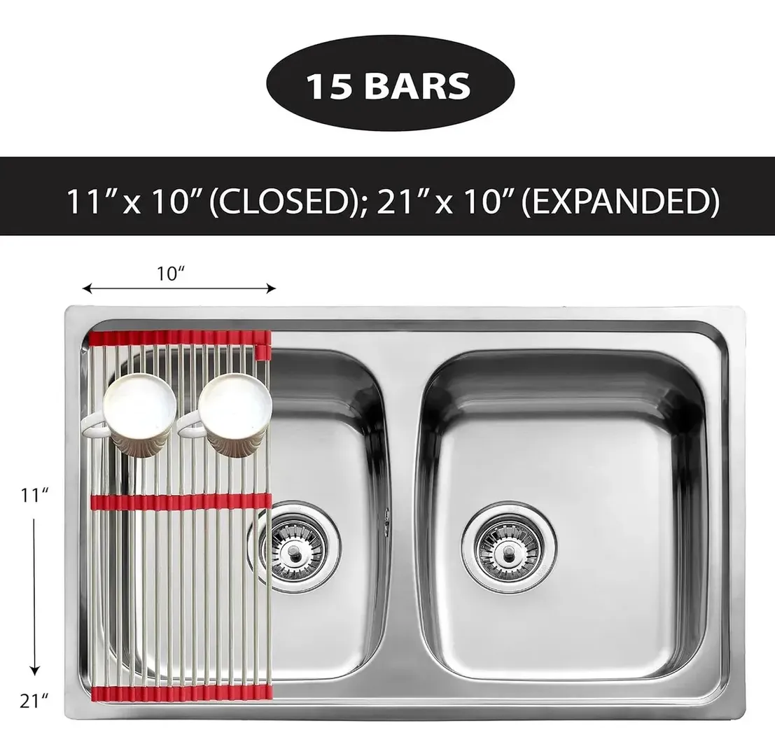 REJILLA ESCURRIDOR ESTANTE PARA COCINA EN ACERO INOXIDABLE