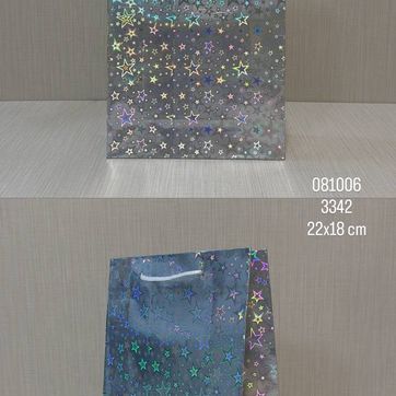 Imagen del producto BOLSA DE REGALO PLATEADA 22X18 CM