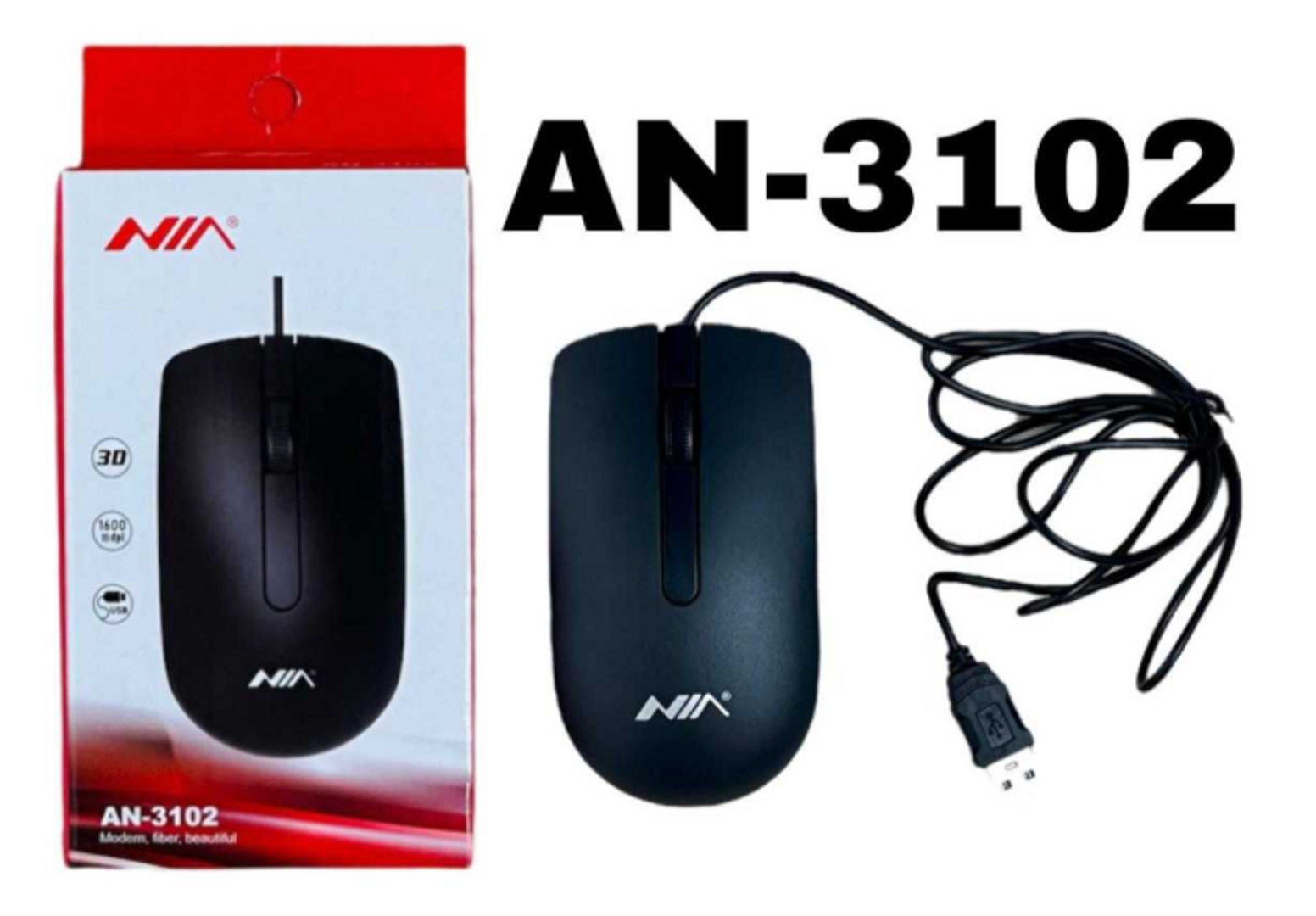 MOUSE ALAMBRICO AN-3102