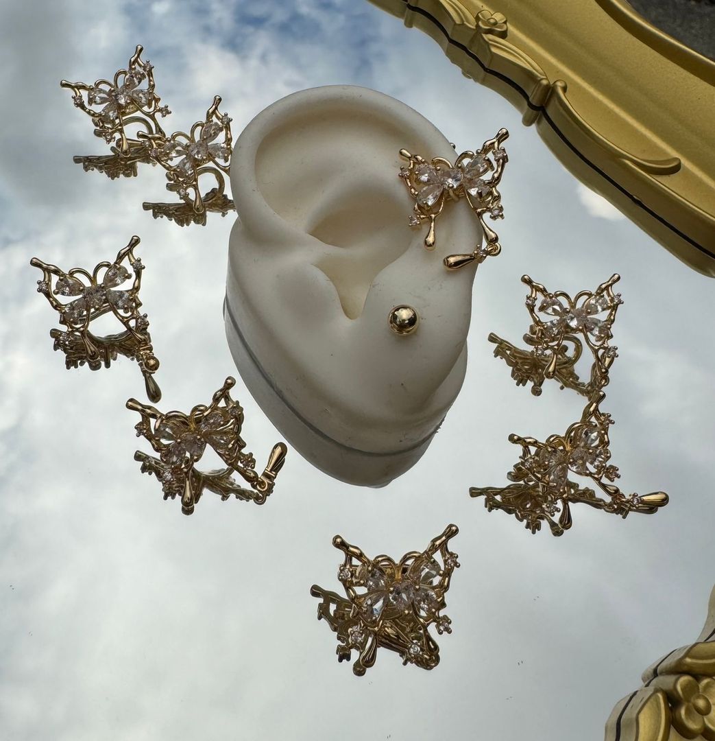 Ear cuff rodio piedras 