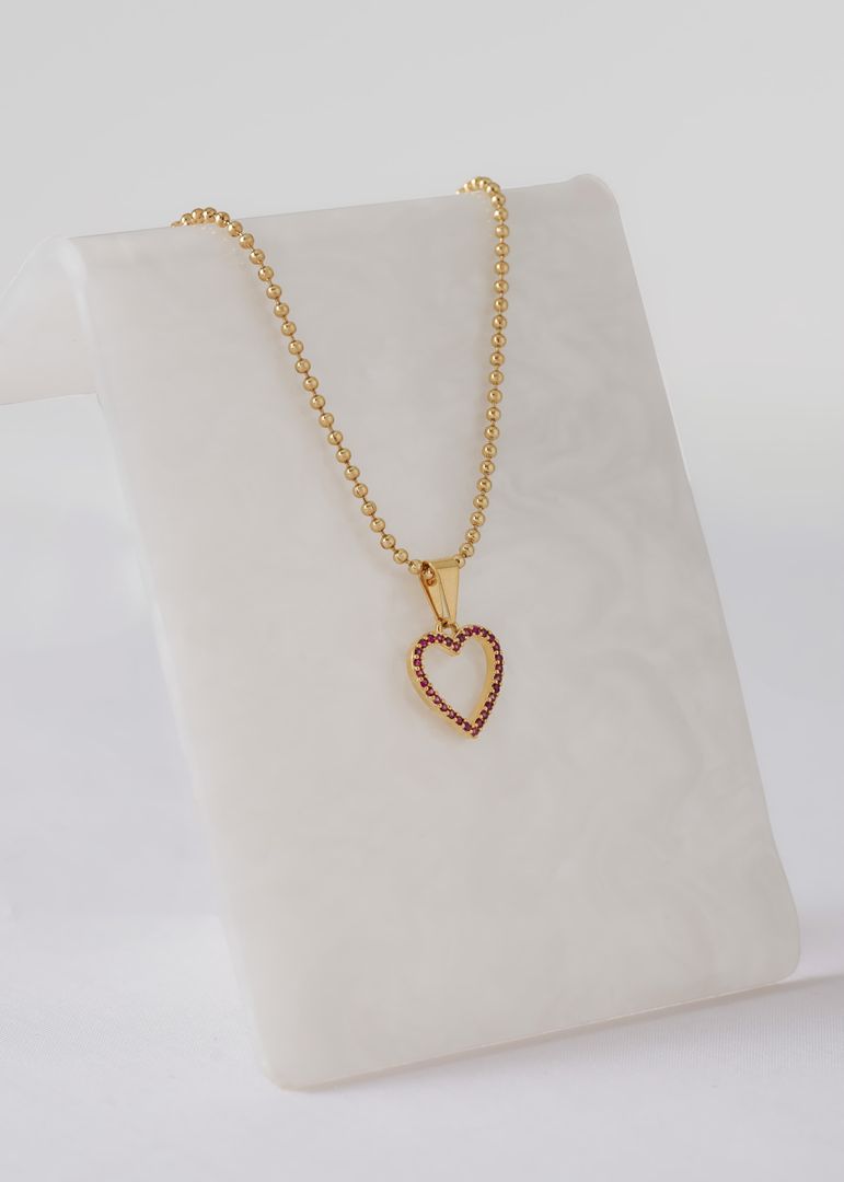 Cadena militar lisa dije de corazon 