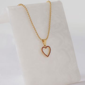 Imagen del producto Cadena militar lisa dije de corazon 