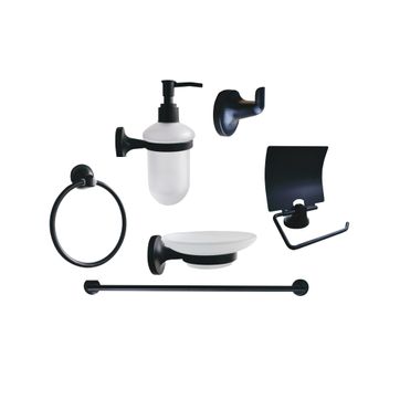 Imagen del producto ACCESORIOS 6 PIEZAS NEGRO MATE