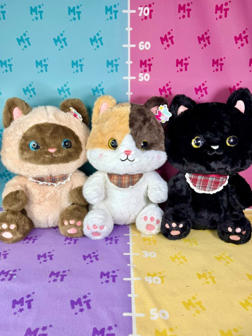 Gato moño satín babero 45cm LY