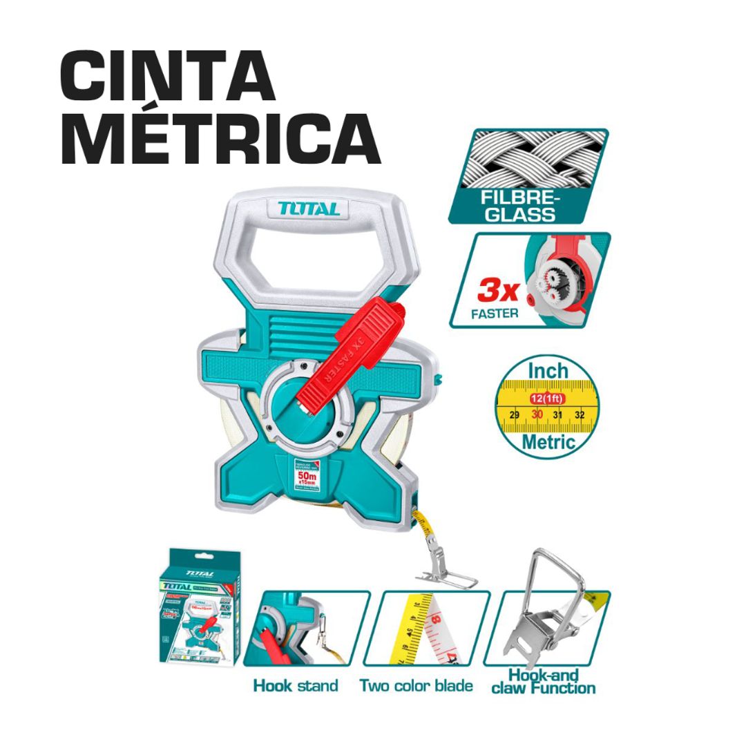 CINTA METRICA 50 MTSX 15MM