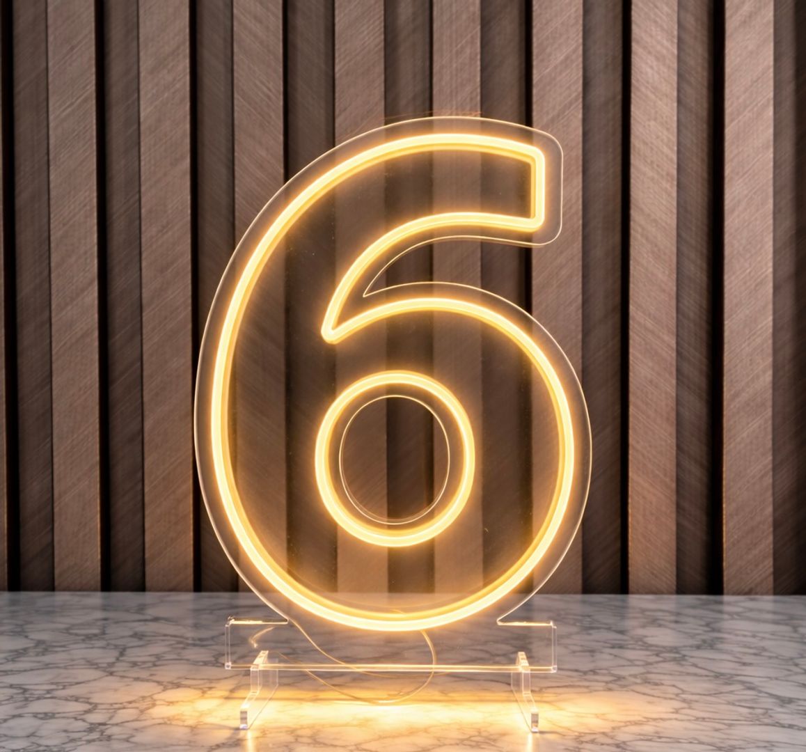 NÚMEROS LED LUZ CÁLIDA 60 CM