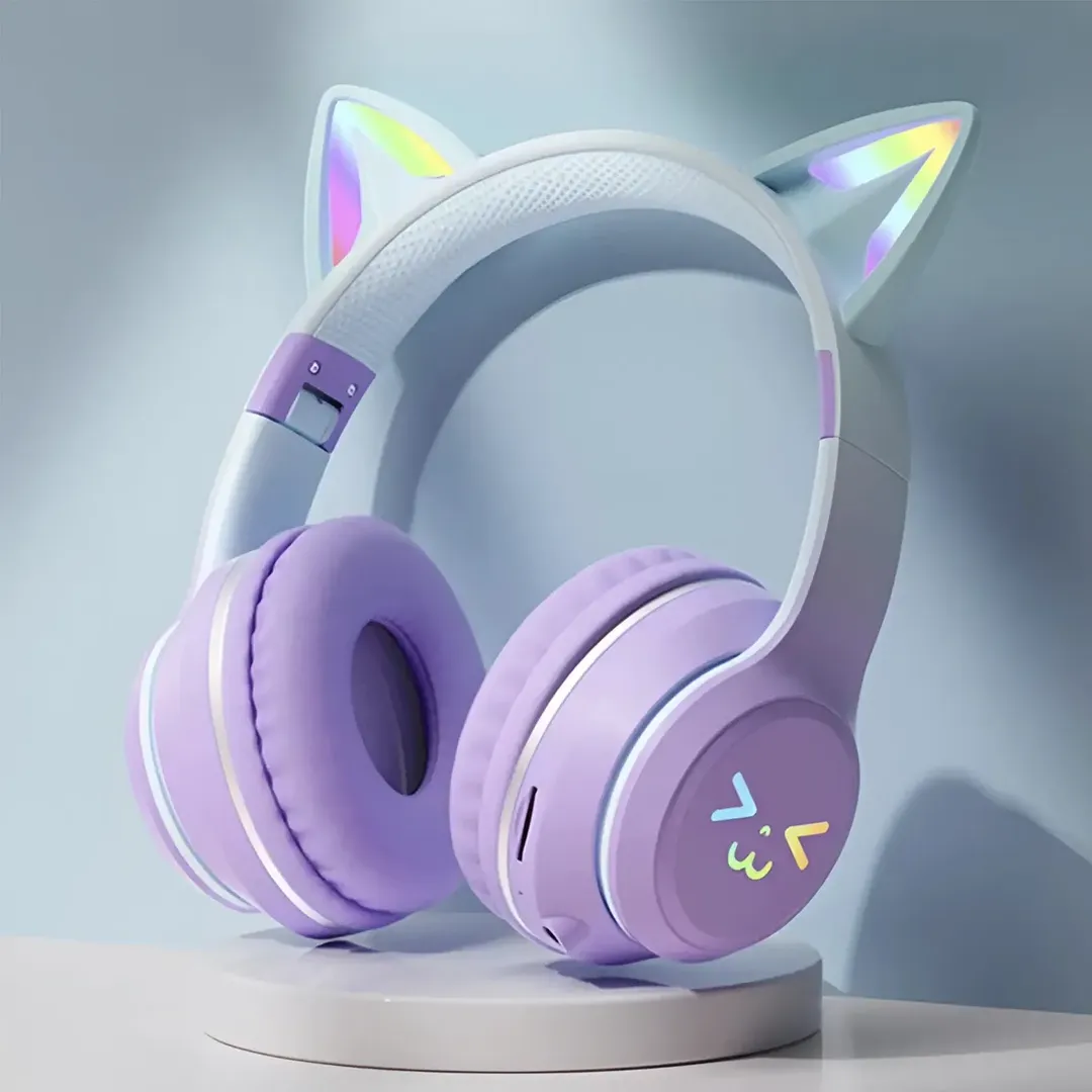 AUDIFONOS INALAMBRIOS BLUETOOTH RGB CAT EAR SY-BT618